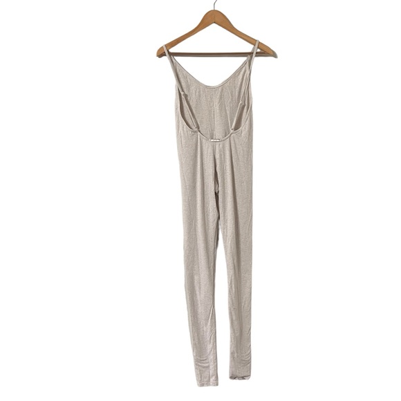 HOUSE OF CB Zahara Milk Marl Summer Lounge Beige Oatmeal Onesie Jumpsuit - Picture 8 of 11